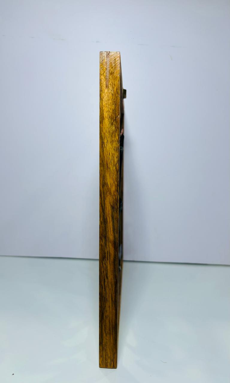 Handcrafted Tribal Metal Wall Art – Musician on Bull