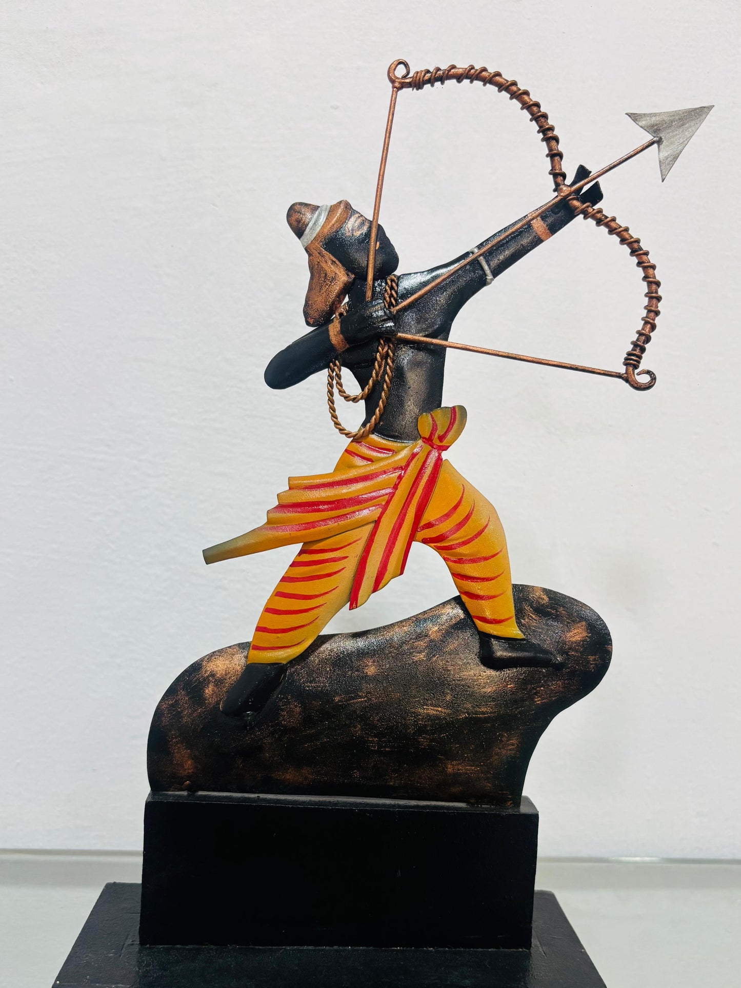 Handcrafted Metal Shree Ram Bow & Arrow Bastar Art