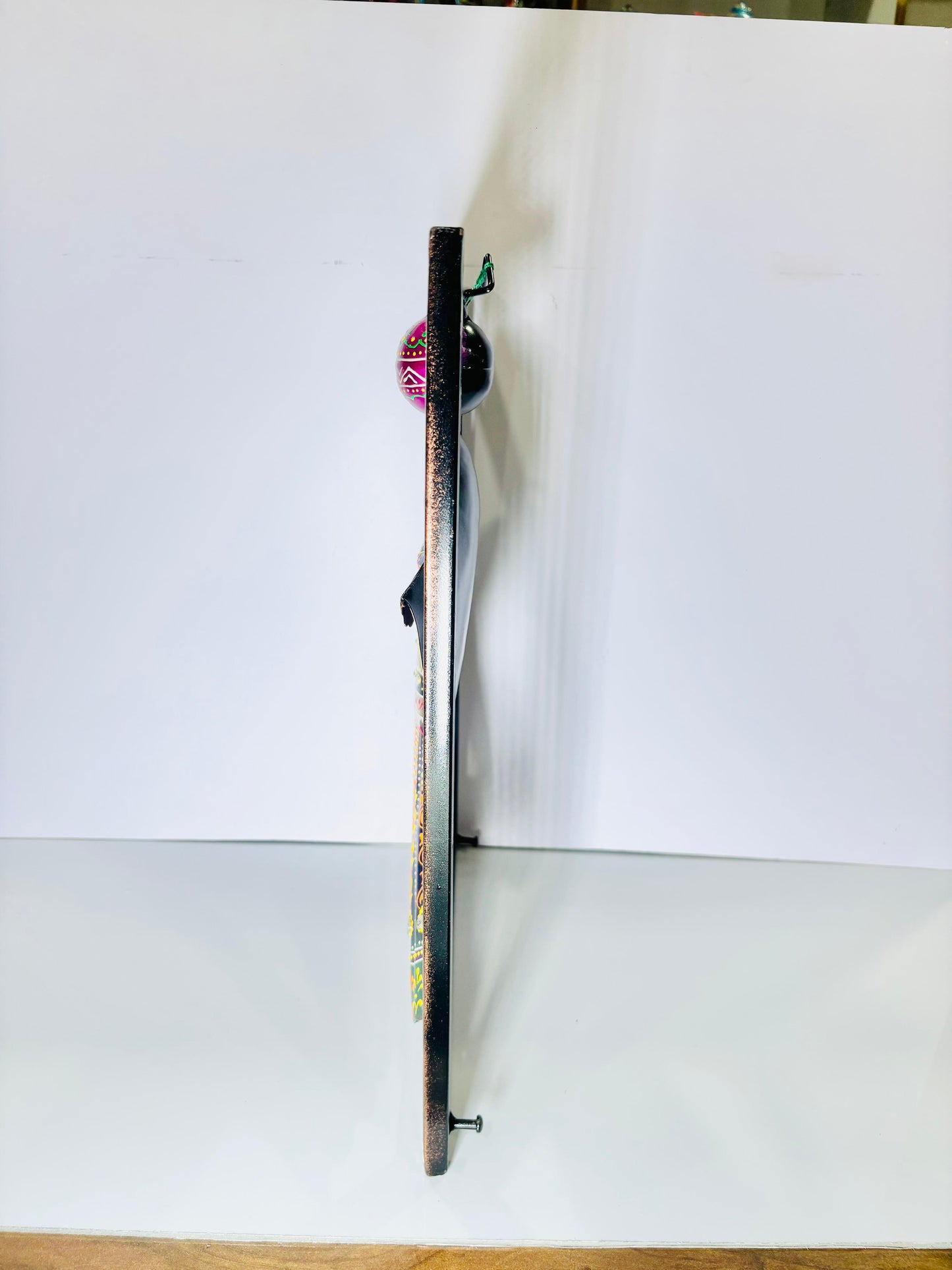 Handcrafted Metallic Folk Lady Wall Hanging Decor