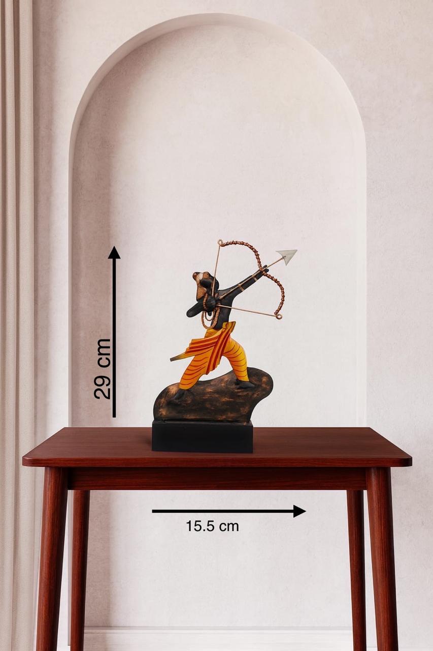Handcrafted Metal Shree Ram Bow & Arrow Bastar Art