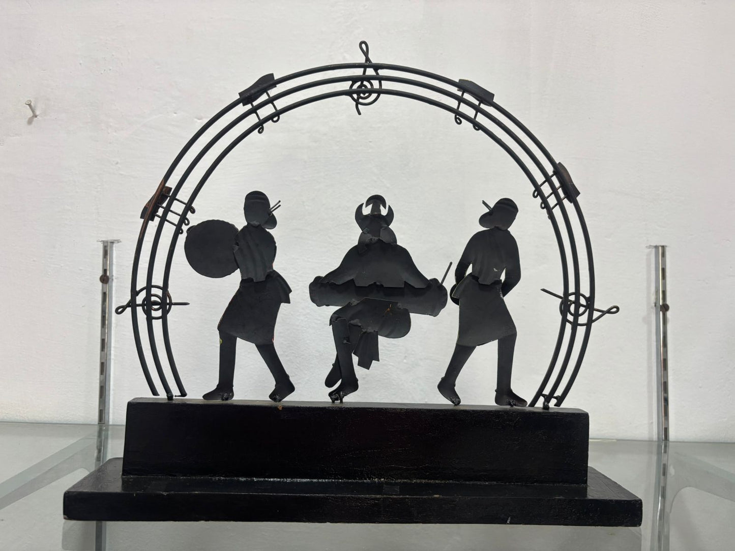 Handcrafted Bastar Tribal Musician Metal Art Showpiece